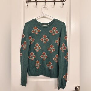 Anthropologie Field Flower Liatris Pullover Sweater